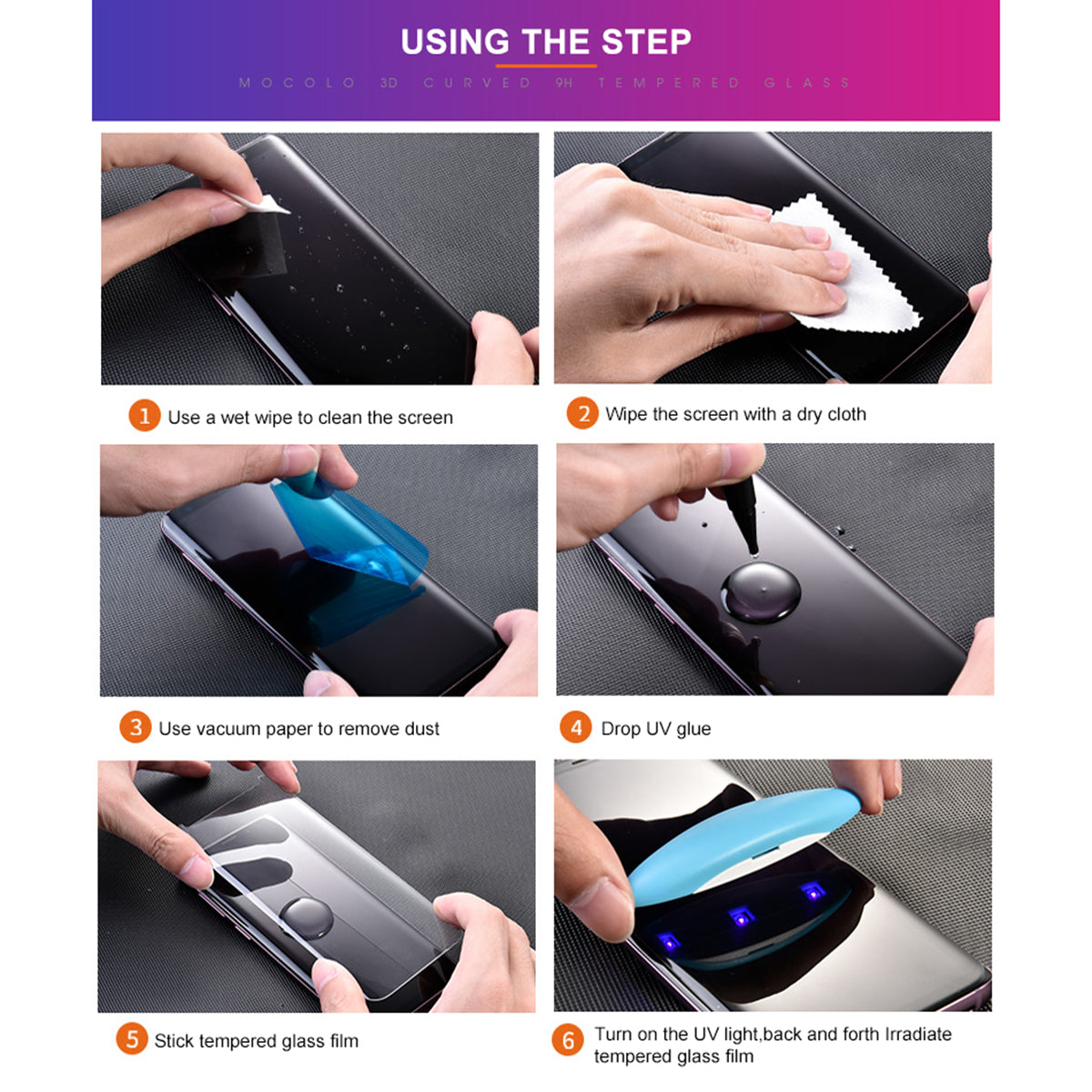 MOCOLO For OnePlus 12 5G UV Liquid Screen Protector 3D Curved Tempered Glass Film MOCOLO For OnePlus 12 5G UV Liquid Screen Protector 3D Curved Tempered Glass Film